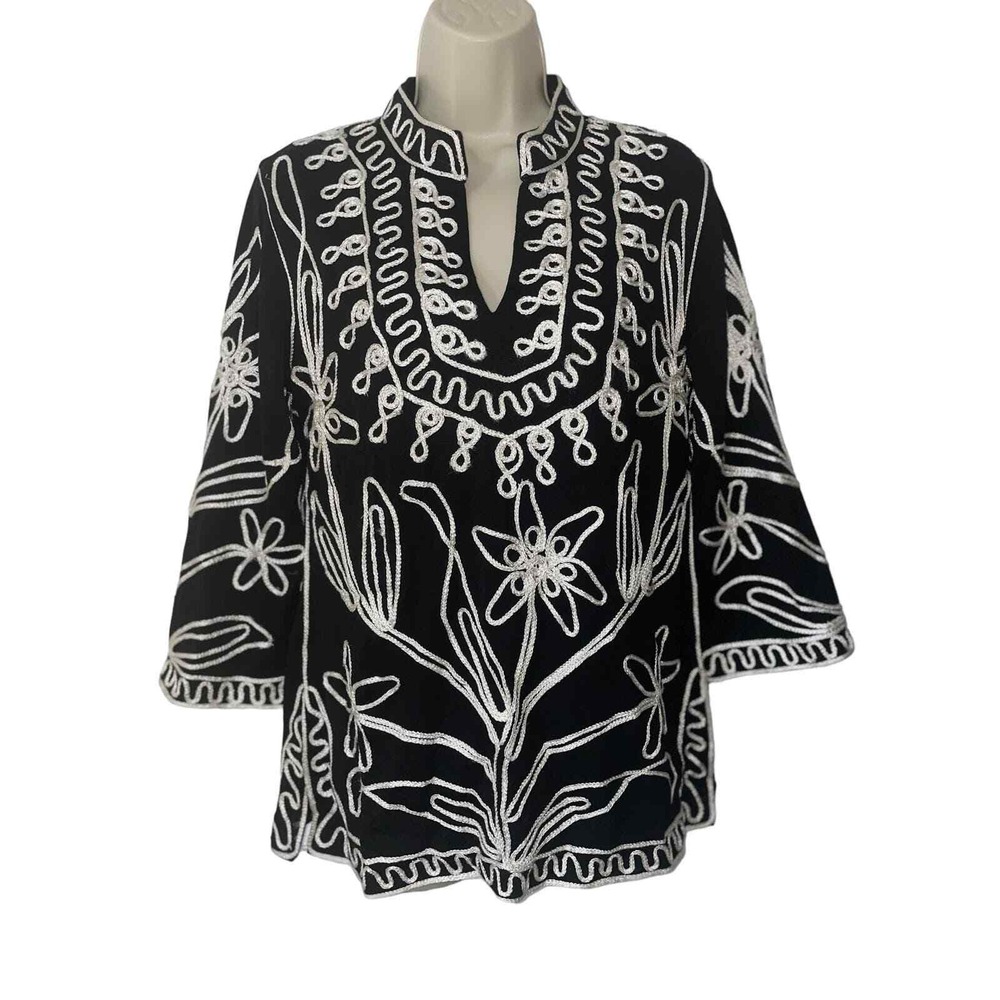Metallic Embroidery Tunic, Lauren Michelle, Soft Stretchy Dressy, Ladies Medium‎